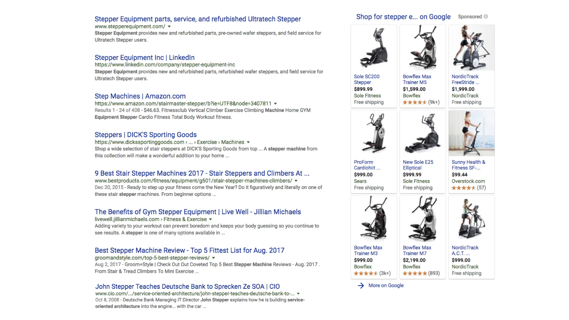 embarrassing search results for “John Stepper” before I was Working Out Loud