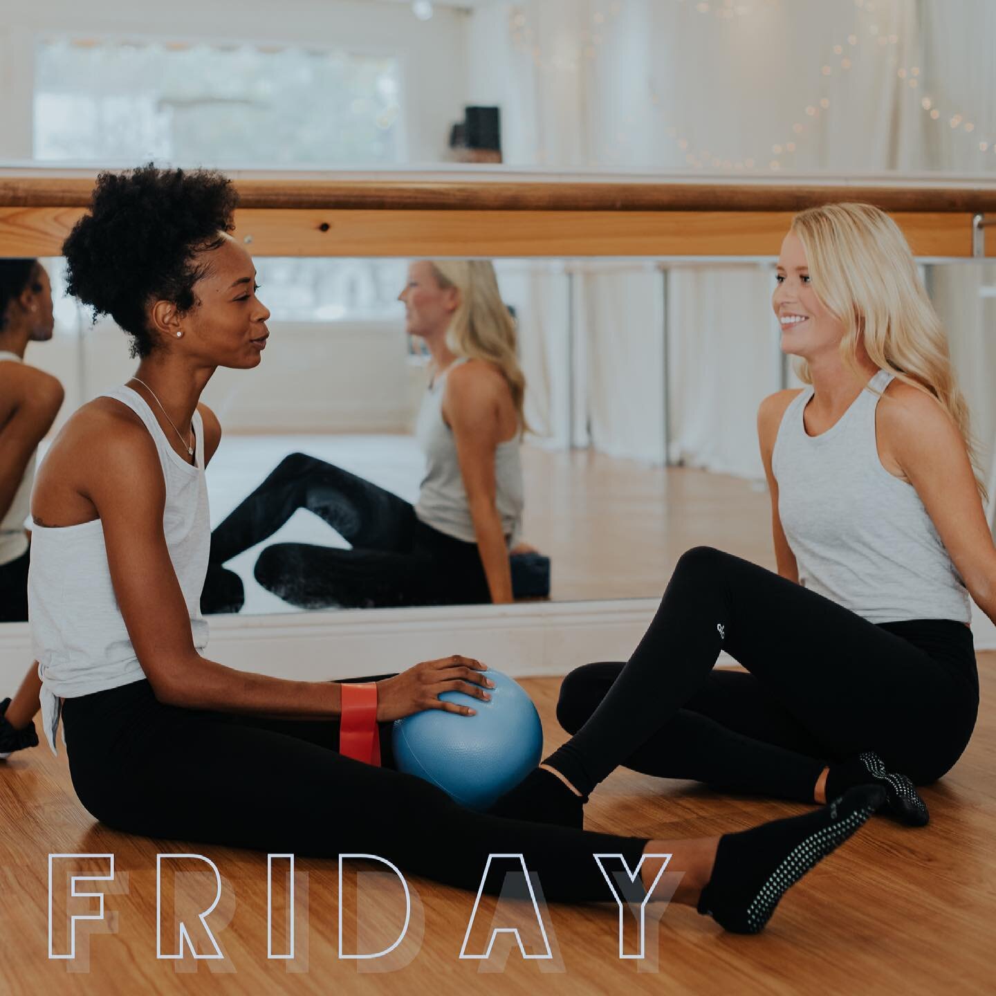 What better talk than barre talk....Who agrees🙋🏼&zwj;♀️🙋🏾&zwj;♀️🙋🏻&zwj;♀️⁣
.⁣
Grab your gals &amp; get to the barre tomorrow morning! No better way to get the end of the week going! Your spot is waiting to be filled via MINDBODY, link in bio 📲