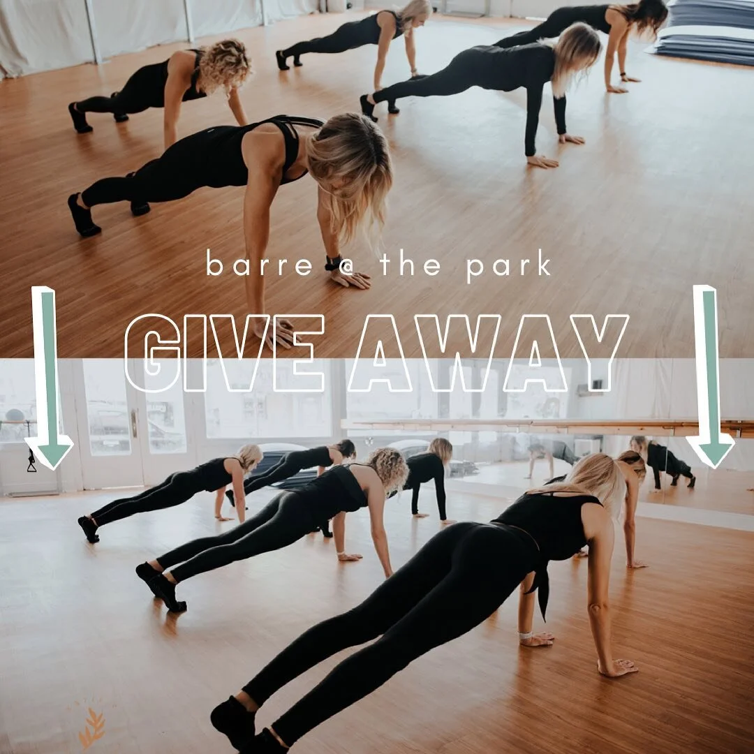 REMINDER! Barre at the park is this Saturday @ 9 am!!! ⁣
.⁣
You can now sign up on MINDBODY (link in bio📲)!! Those that sign up on MINDBODY ahead of time &amp; attend on Saturday will be put into a drawing to win A FREE WEEK OF BARRE! Yes. You heard