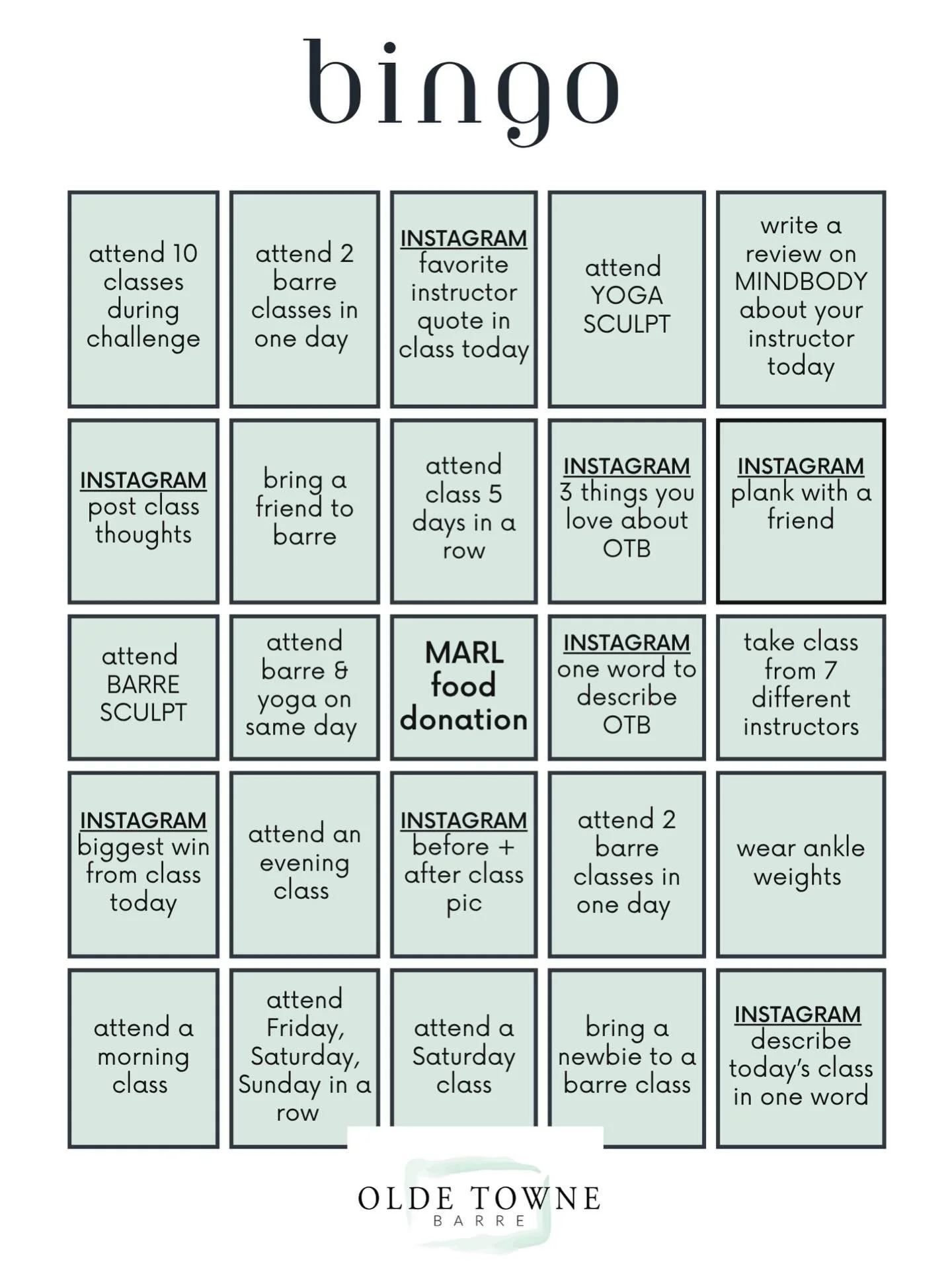 BINGO!  April 6 - April 20!  Two squares per day!  Prize for BINGO &amp; better prize for BLACKOUT!  Have fun!