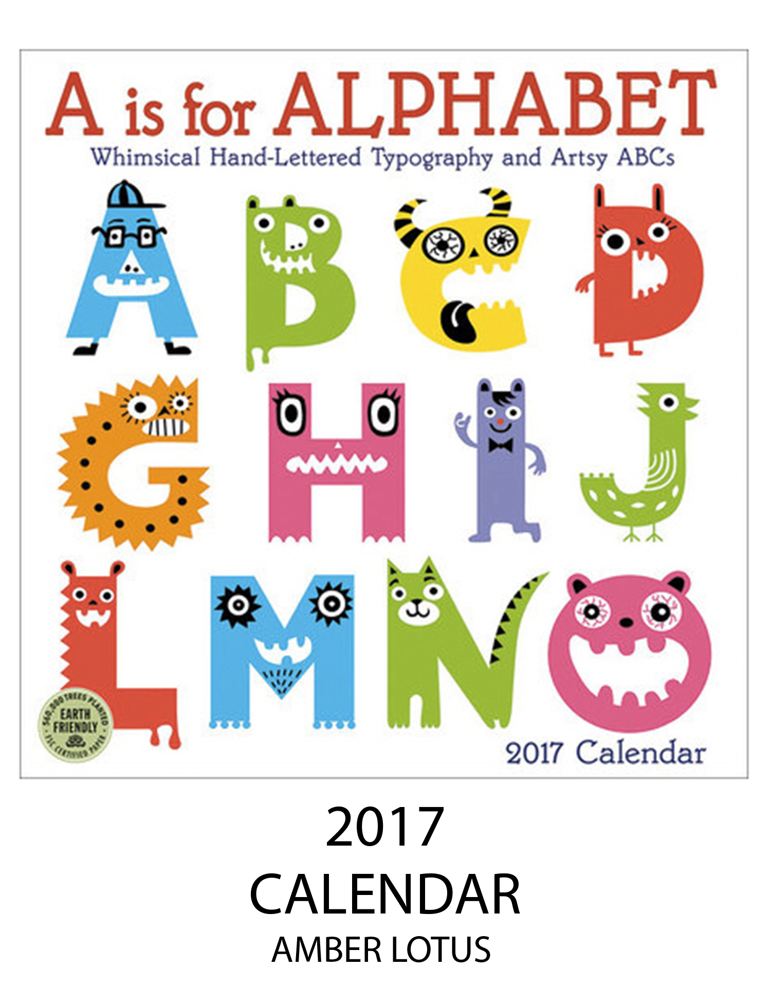 Alphabet Monster calendar