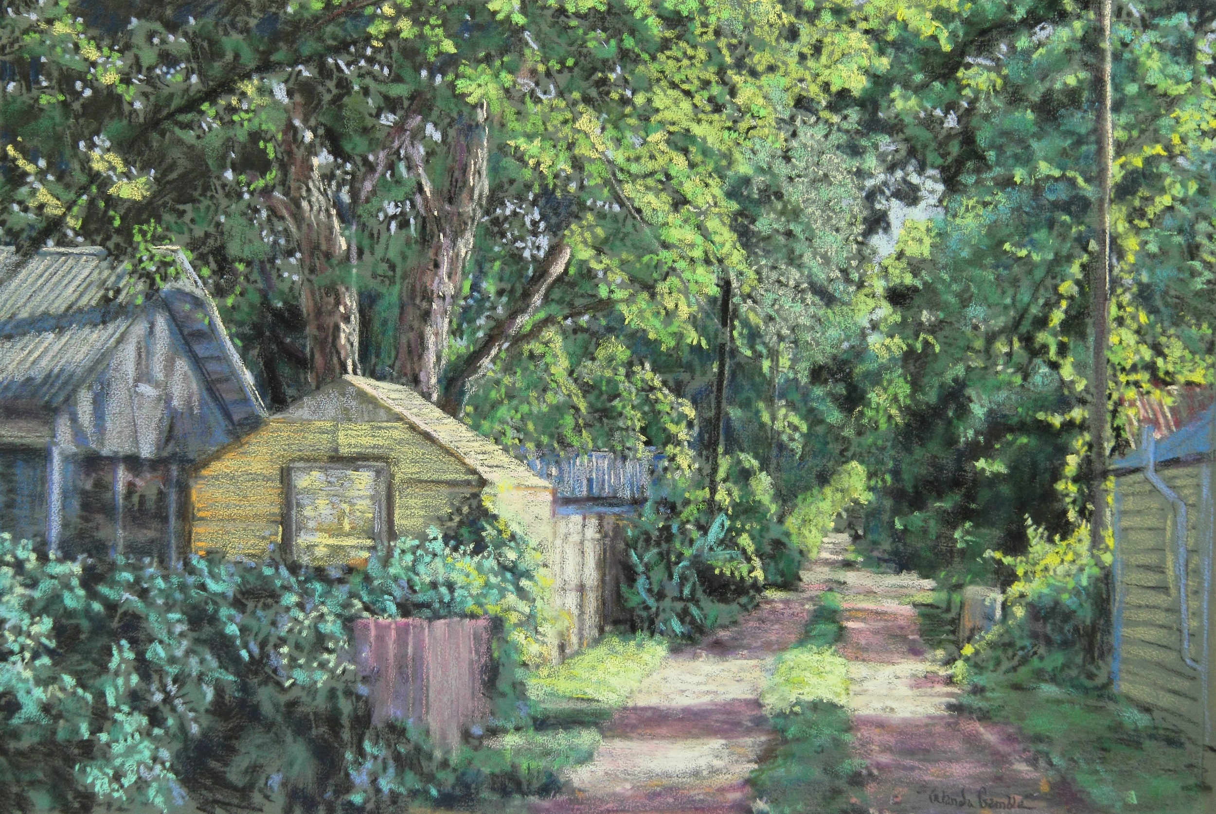 Alley With Greenhouse, 30" x 40"