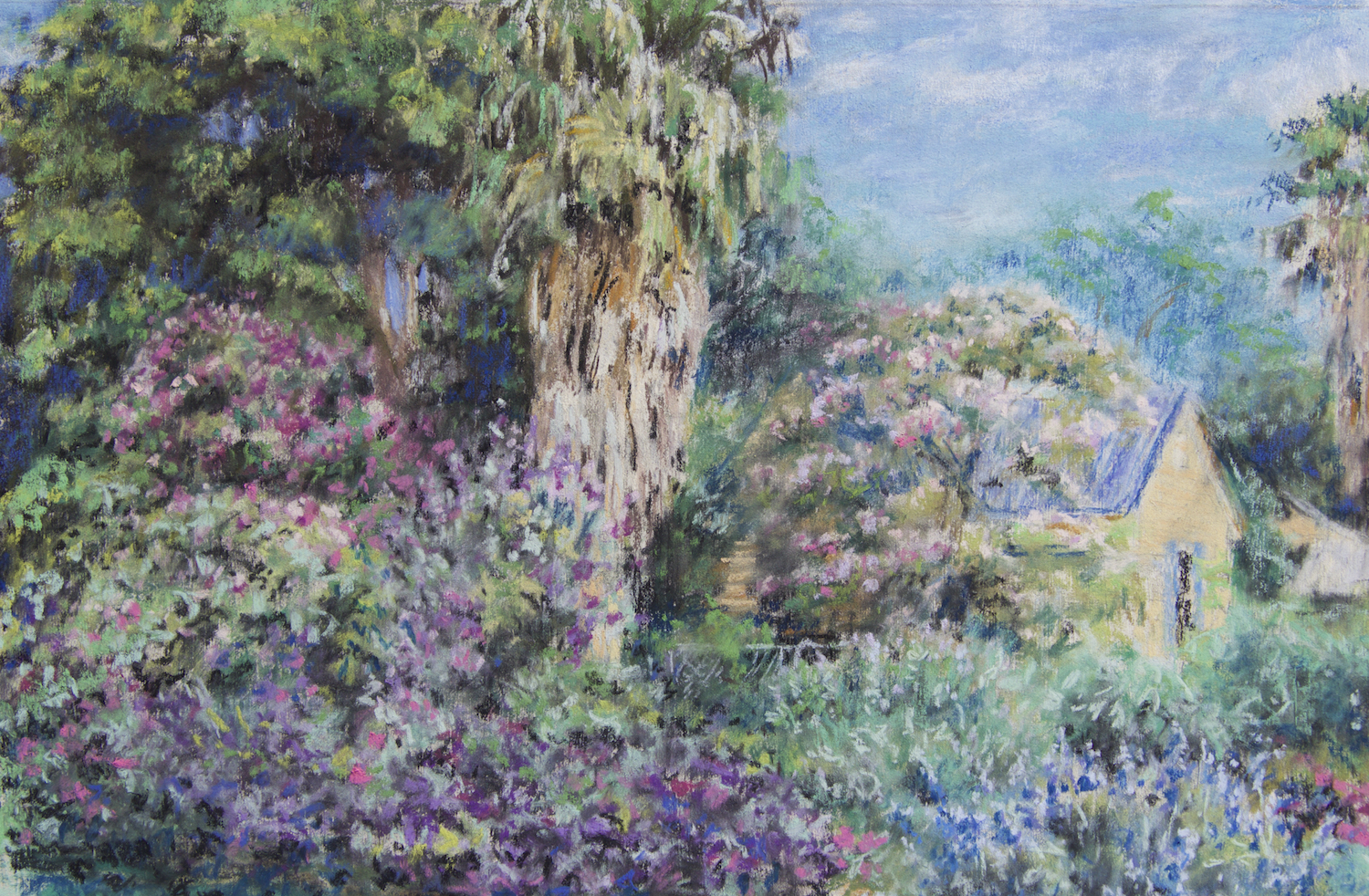 House With Many Flowers, 11.5" x 16.5"