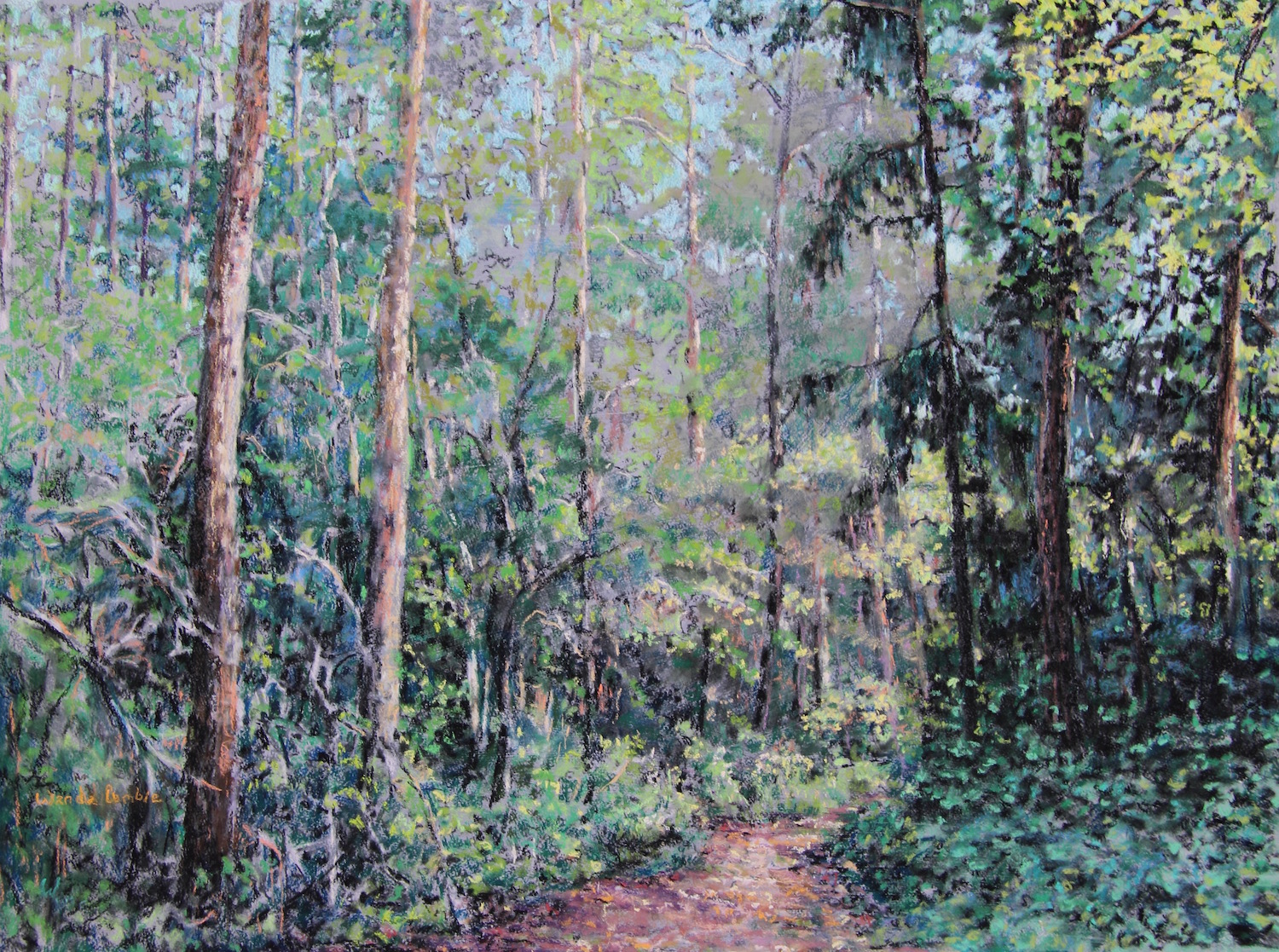 A Path In The Woods, Spring; 28" x 36"