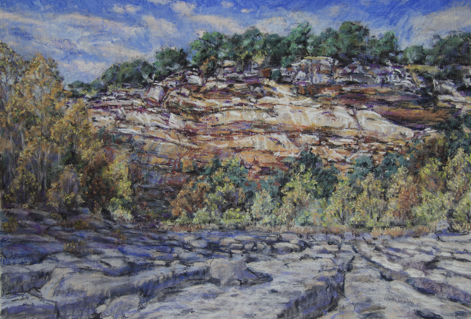 Cliff, Barton Creek Greenbelt; 30.5" x 44"