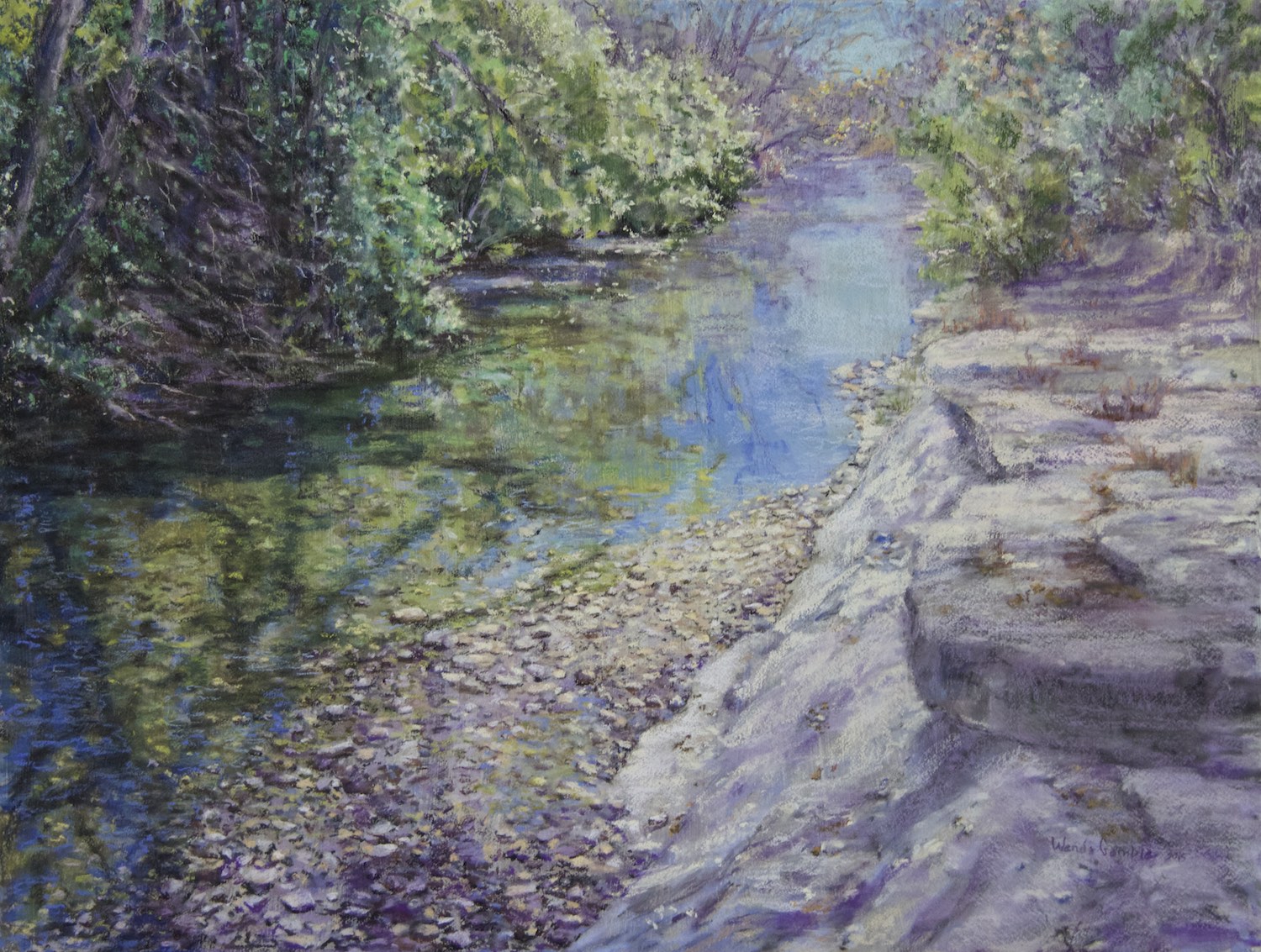 Bull Creek, Spring; 30" x 40"