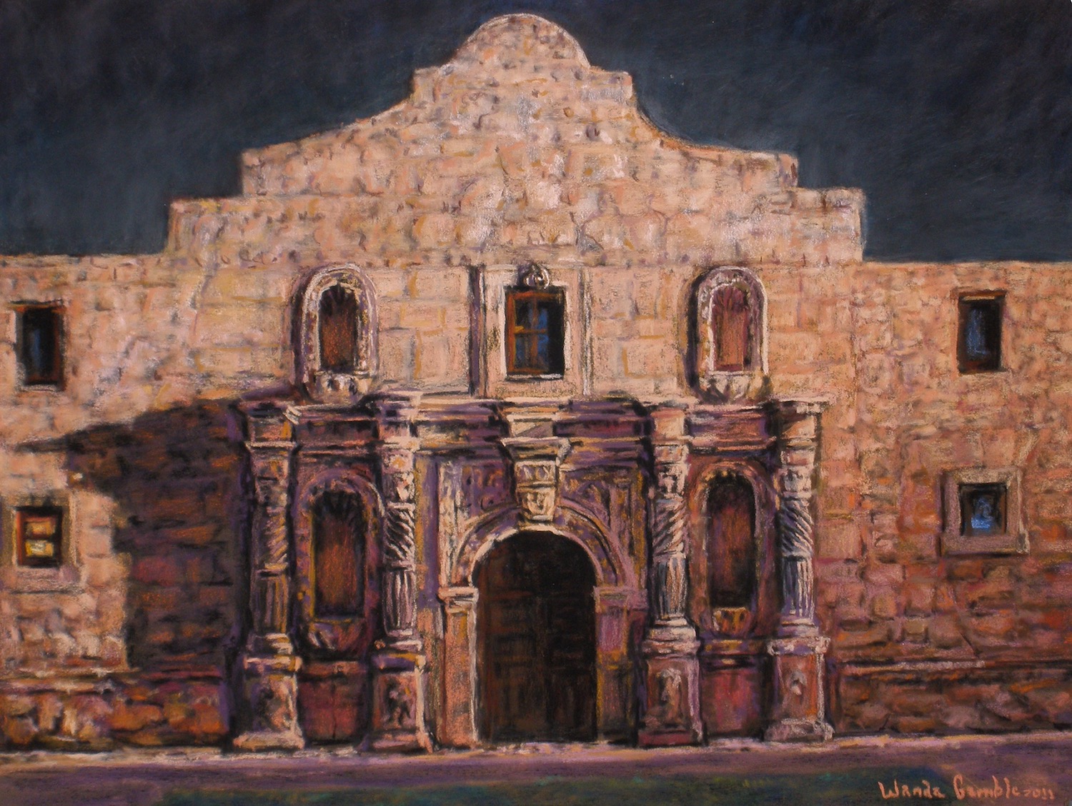 The Alamo At Night