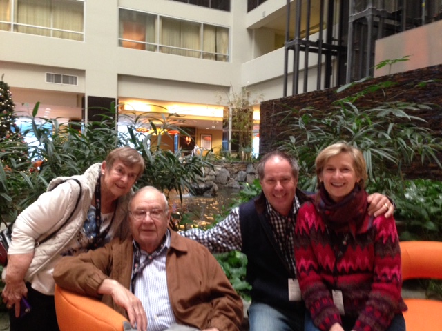 Lobby With My Parents and Husband, John