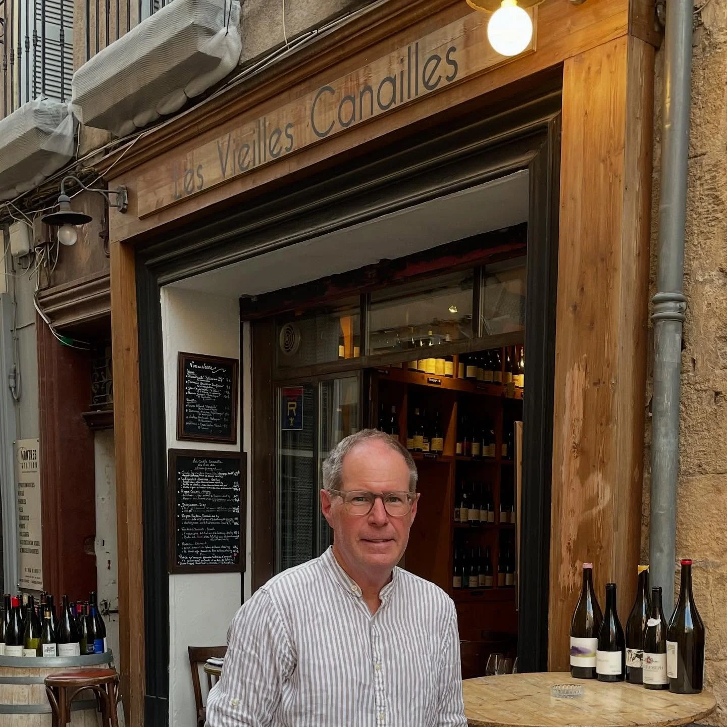 Back in #france and at one of our favorite #restaurants #lesviellescanailles in #aixenprovence again. 

We met Frederick last year, the restaurant #frontman or #maitre d. He is so #endearing and #adorable maybe he will visit us in #encinitas. Such a 