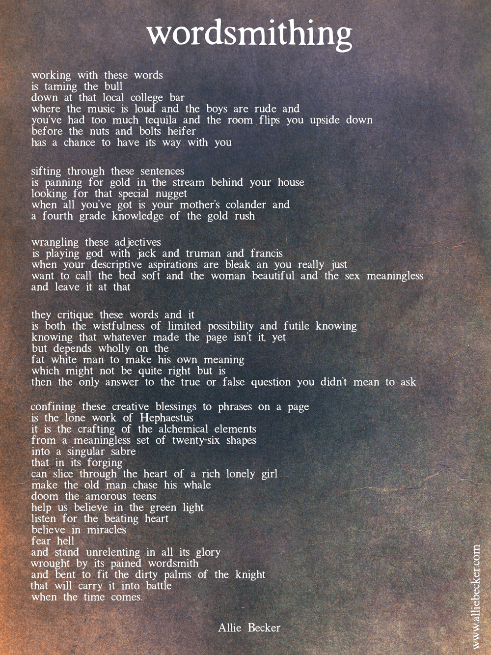 Wordsmithing Allie Becker