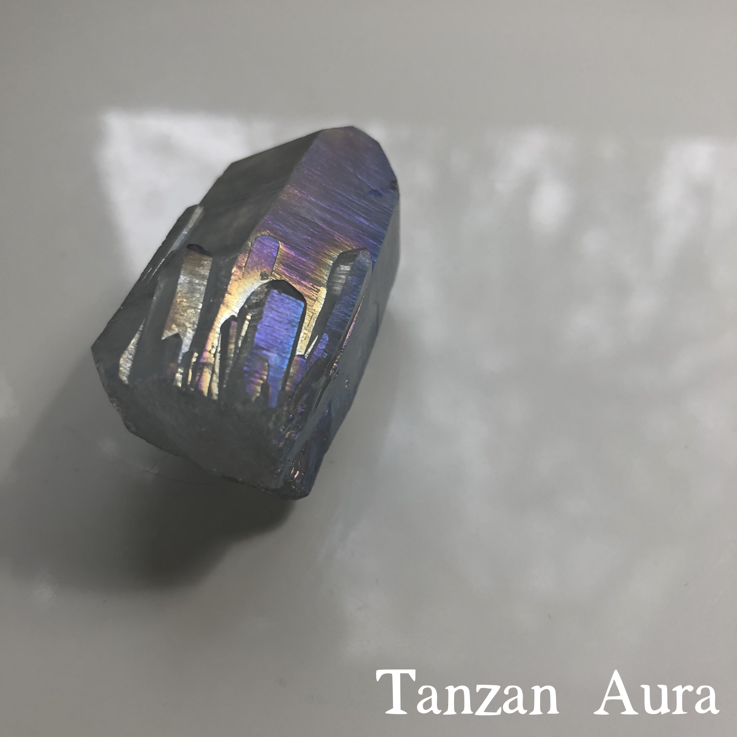   Tanzan Aura ($8.00) : This was just pretty and shiny, ya’ll that’s all there is to it. Man-manipulated quartz (superheated and then infused with gold and indium), the properties mimic Tanzanite and are supposed to help on link with psychic ability 