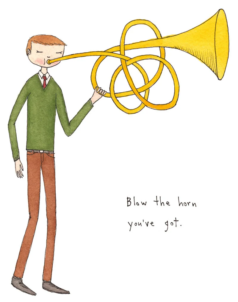 blow the horn you've got Signed Print — Marc Johns