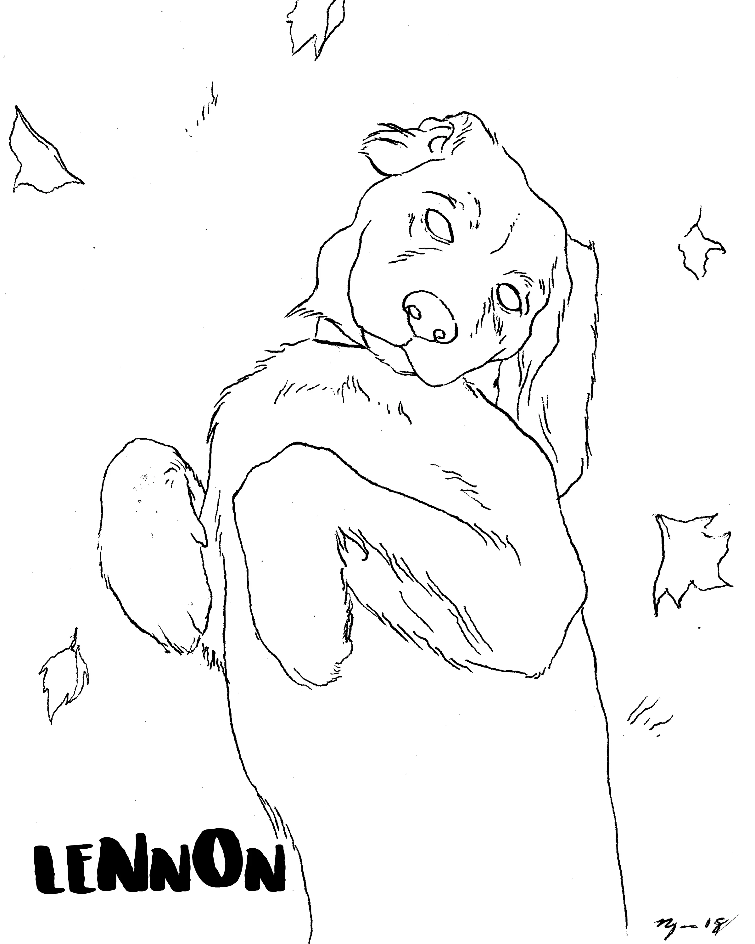 LENNON COLOURING BOOK PAGE