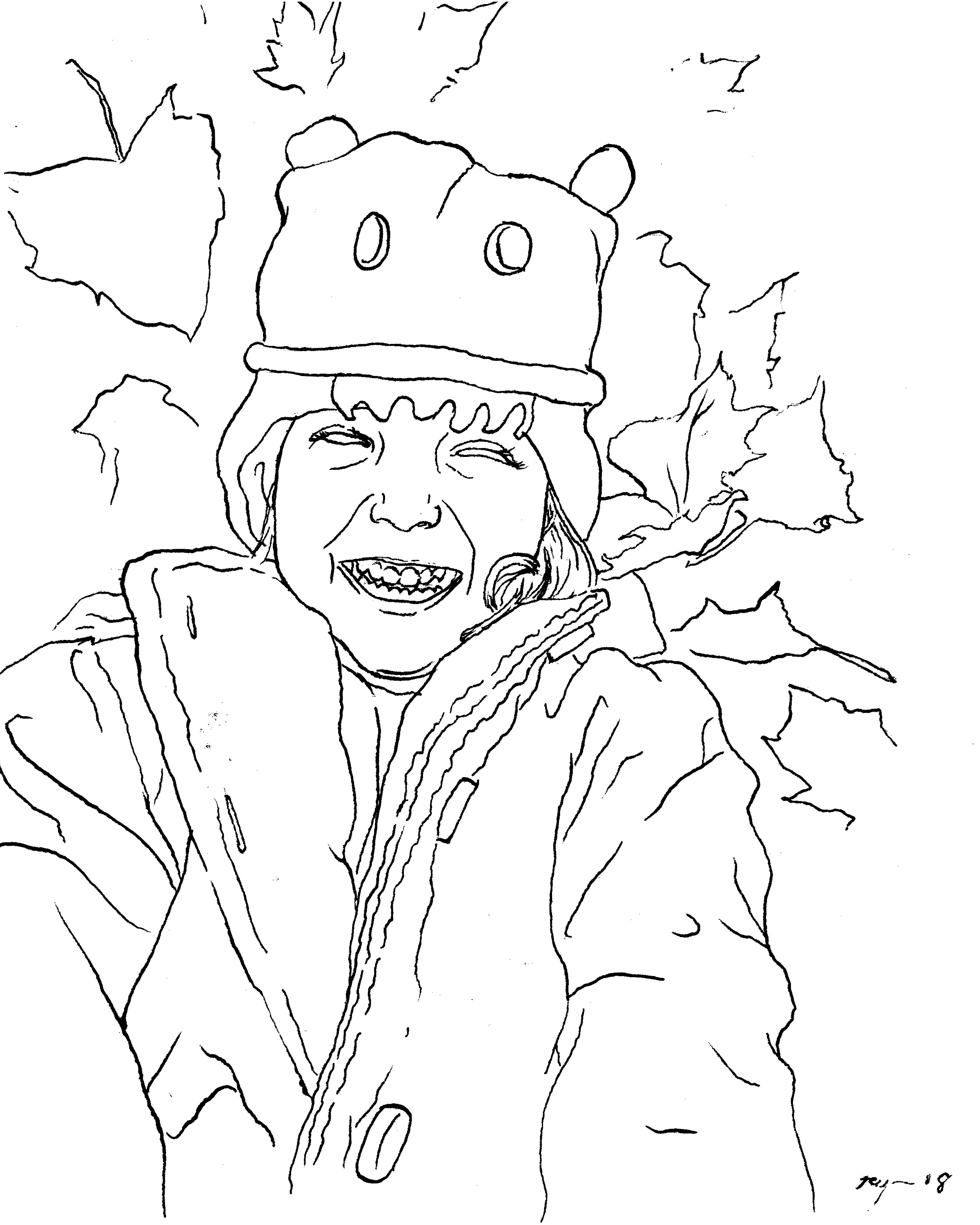 Black and White page for Colouring