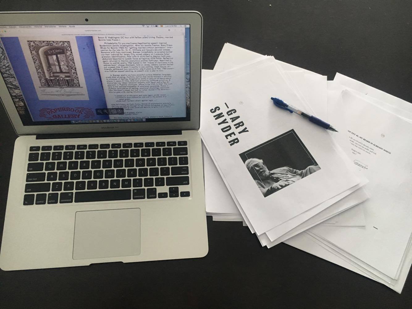 Writing, editing, and reading poetry. Photo Credit: Mariano Rolando Andrade