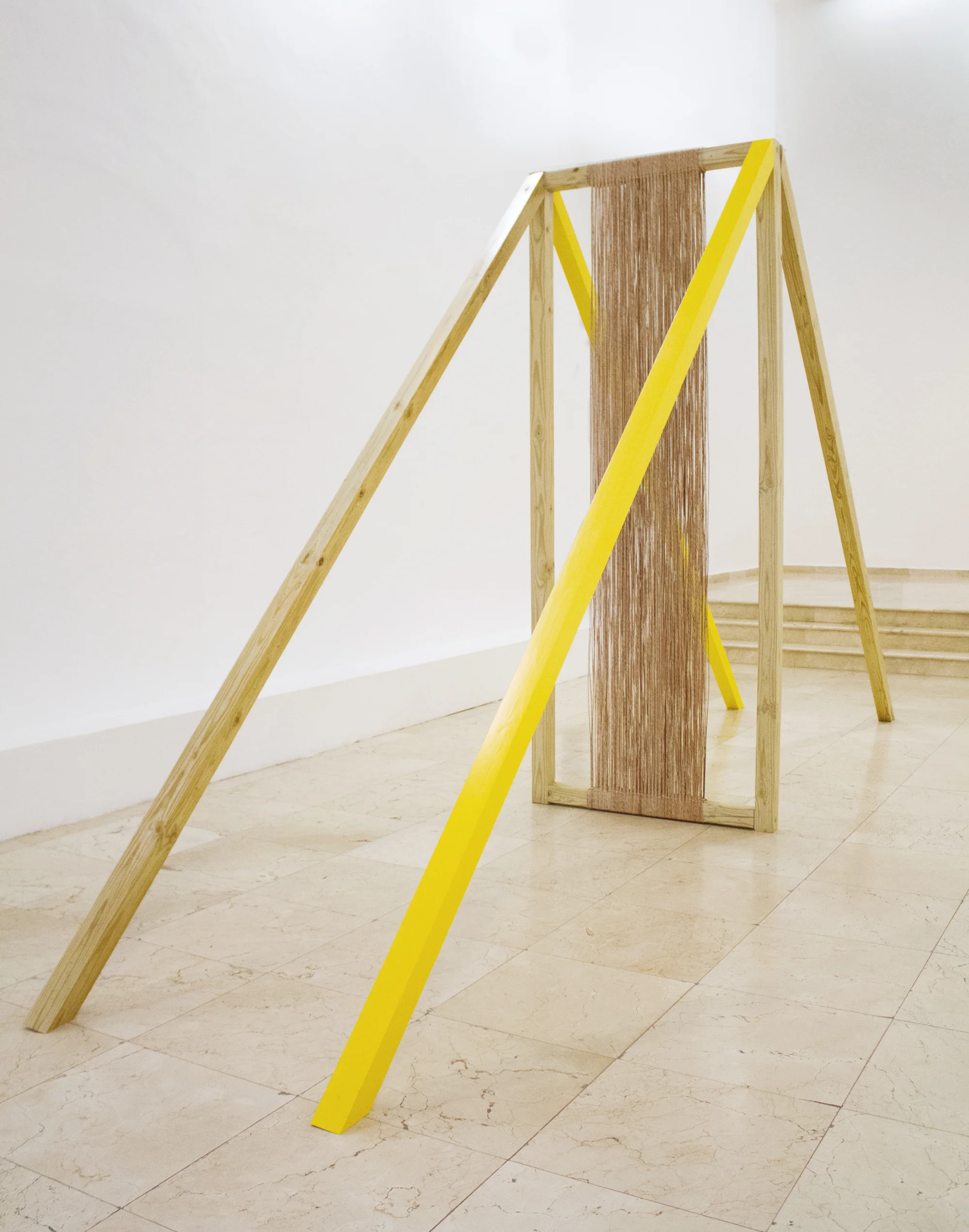 Guano, 2016 Wood, enamel and woven palm leaves. 122x305x610 cm