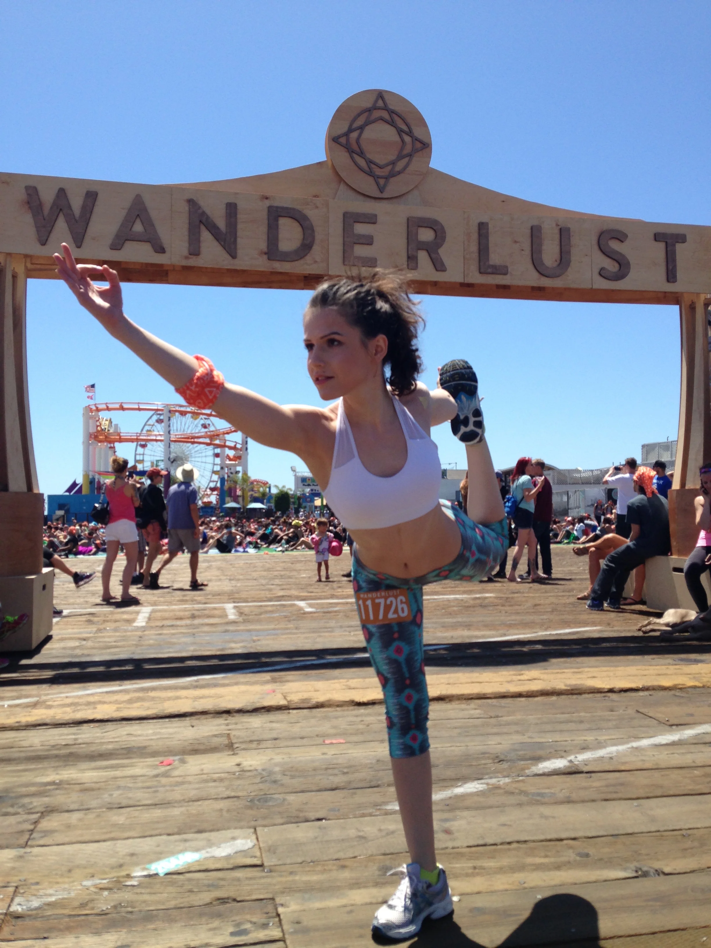 Bra by Alo Yoga, leggings by Solosol Movement Photo by Kathy Sanders