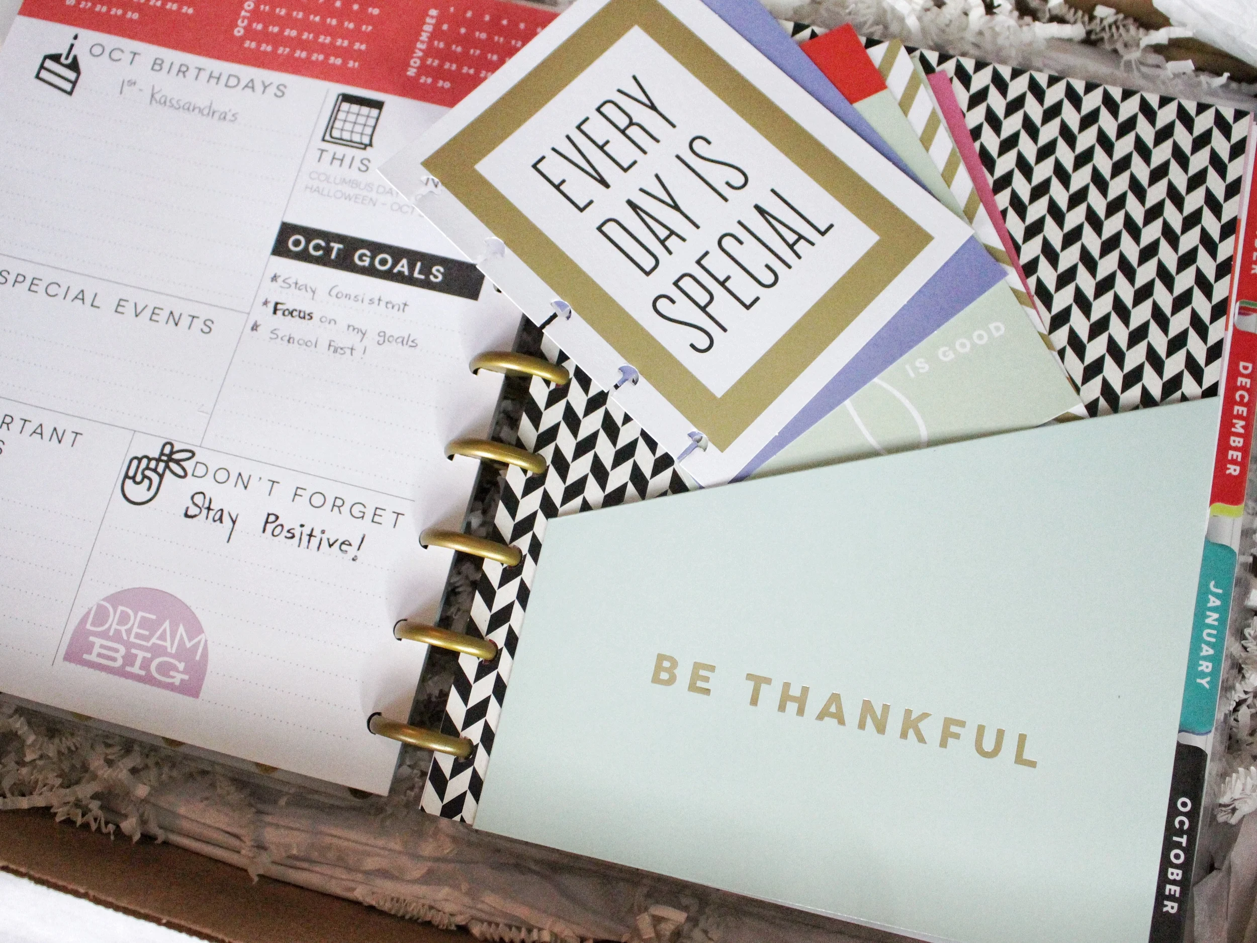 Pocket Folders - FOLD-01 Pocket folders are the perfect addition to your Happy Planner™! Keep receipts, bills, invitations, stamps, photos and more in these handy pockets. Each package includes 6 pre-punched, designer pocket folders…3 designs are treated with gold foil.