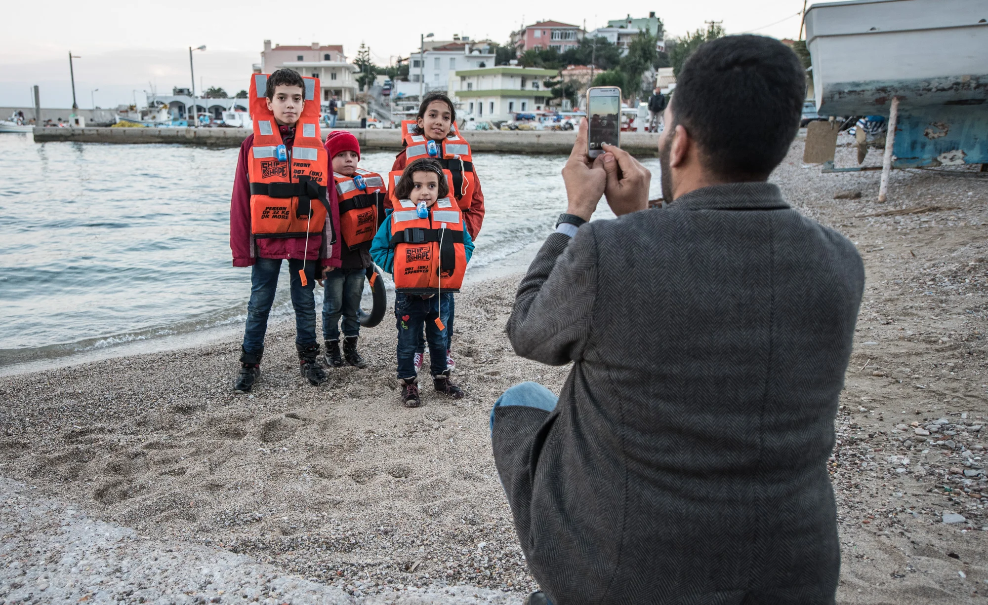 Syrian family landing in Europe