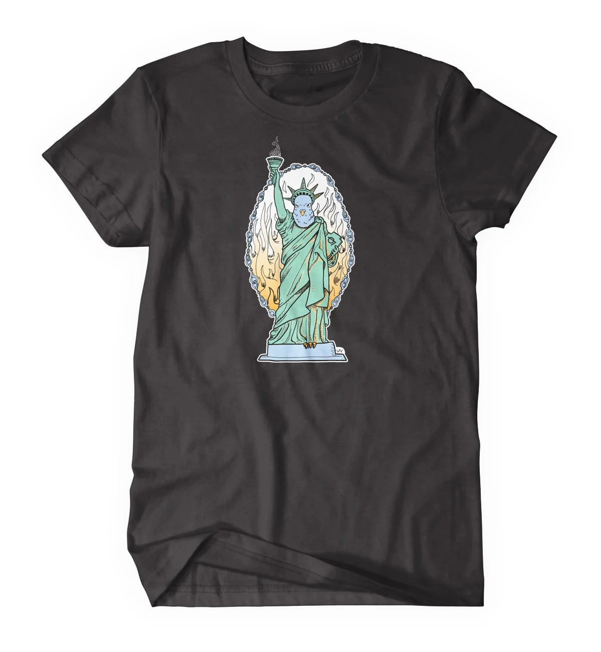 Black Unisex Pigeon Graphic Tee - dfrntpigeon