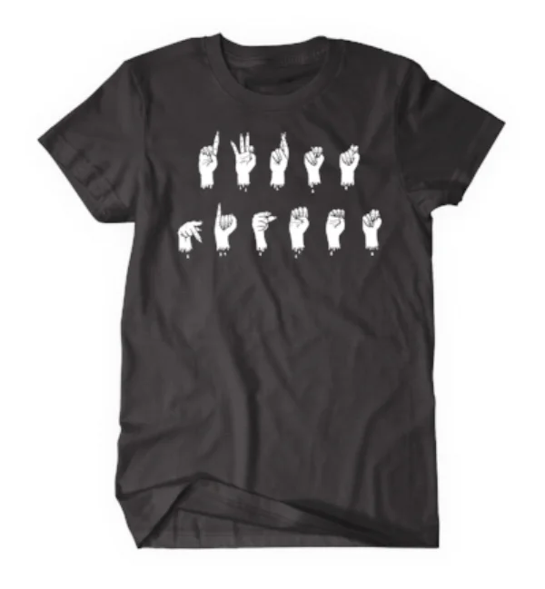 Black Unisex Tee with ASL Graphic - dfrntpigeon