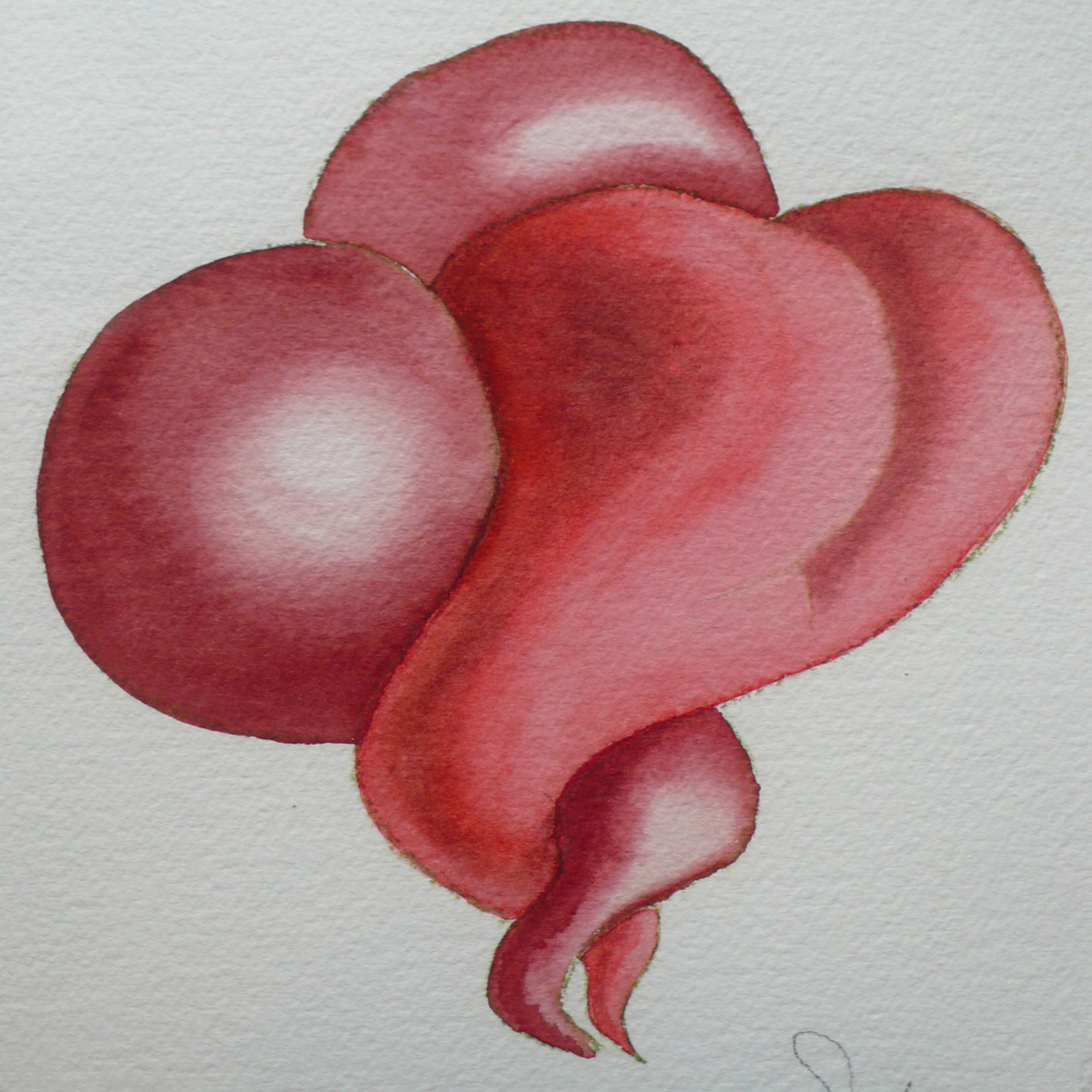 Hugging Hearts Watercolor