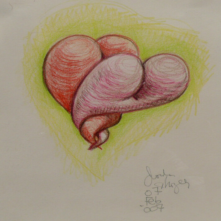 Entwined Hearts Drawing