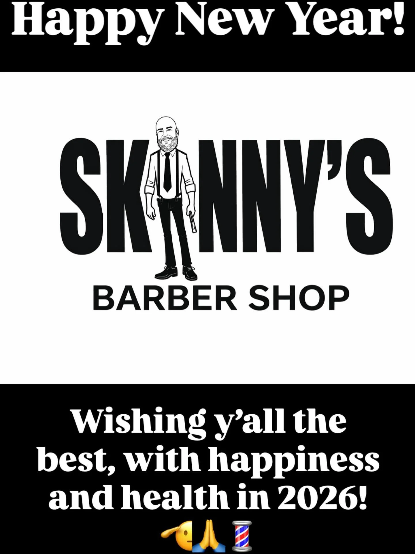 Happy New Year from the crew here at Skinny&rsquo;s!

#skinnysbarbershop #austinbarbers #atx