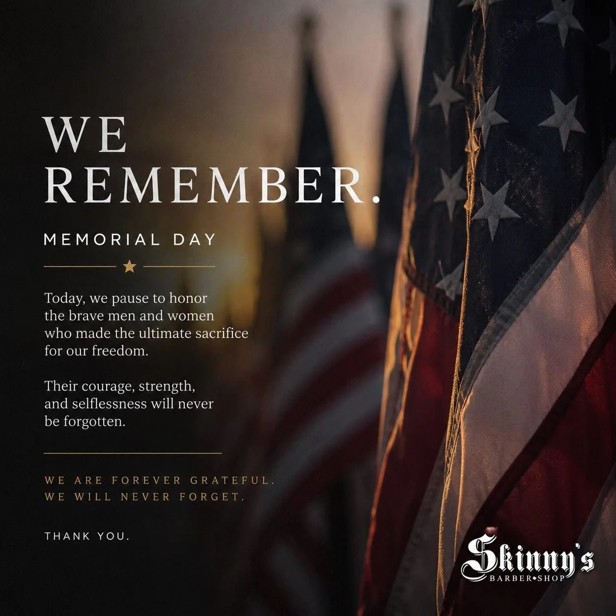 Thank you&hellip; 💈🙏💈

#skinnysbarbershop #memorialday🇺🇸 #austinbars #austinbarbershop #drippingspringstx