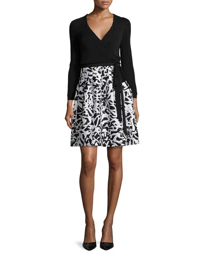 Diane von Furstenberg Jewel Leaf-Print Wrap Dress $548
