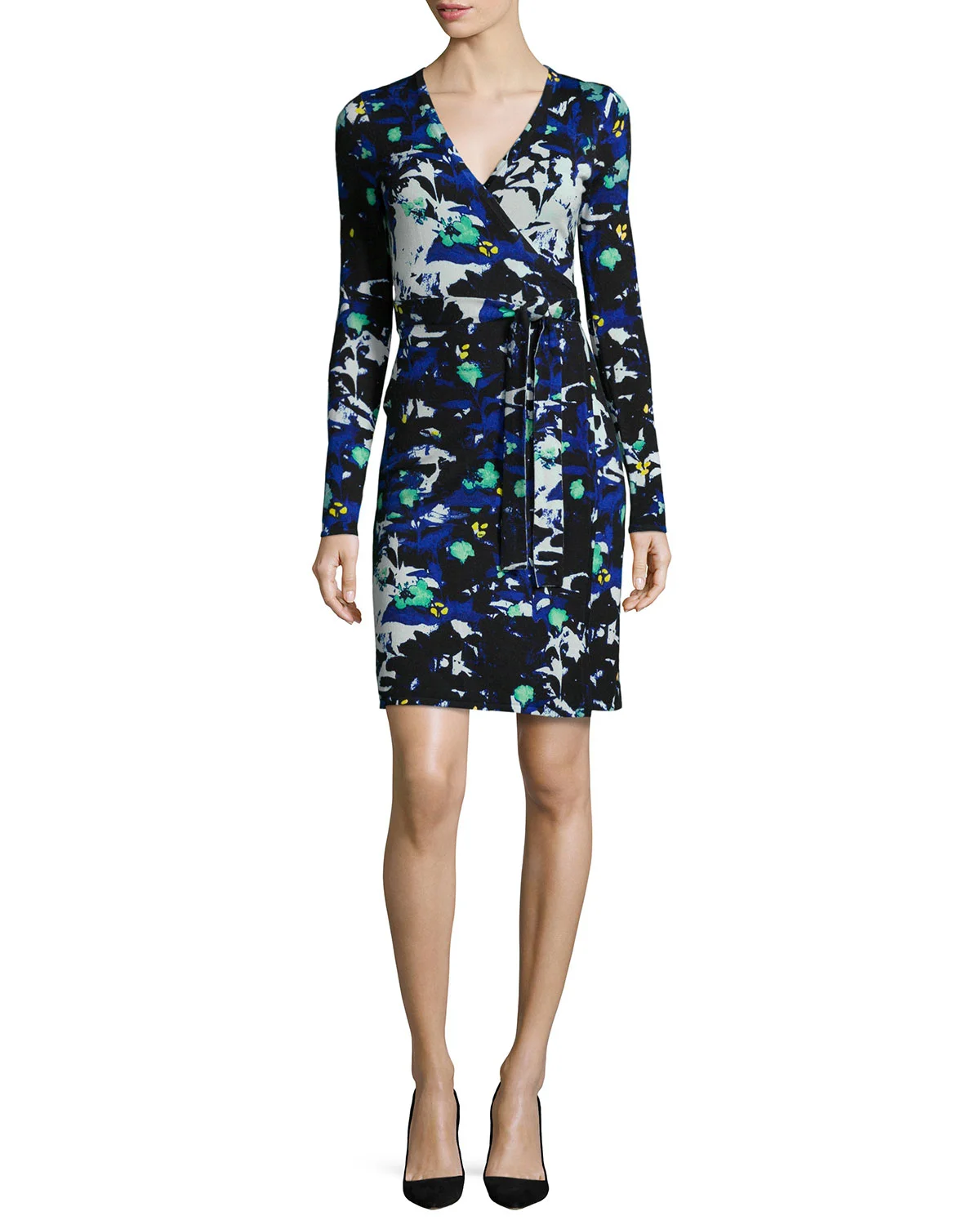 Diane von Furstenberg Leandra Leaf-Print Wrap Dress $468