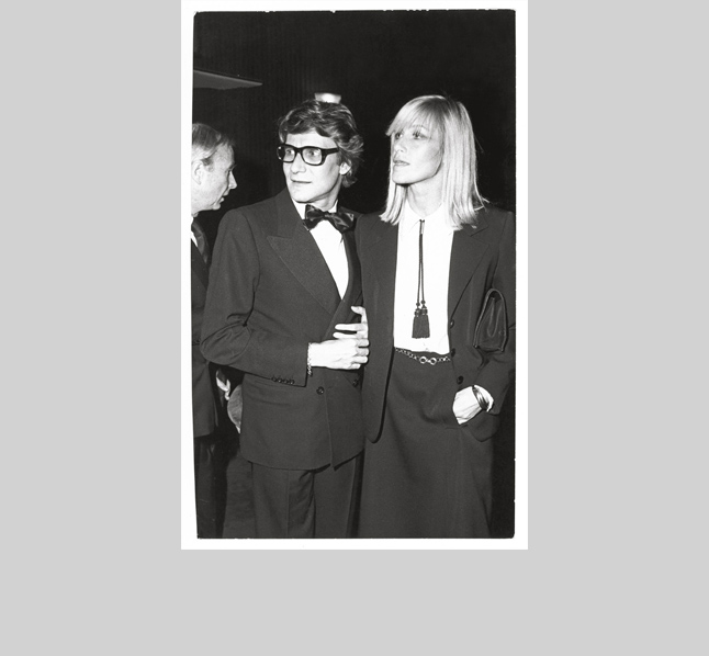 YSL’s tall lanky blond muse, Betty Catroux, wore almost exclusively masculine clothes, to louche and glamorous effect. Her influence on fashion cannot be underestimated. After all, “le smoking” (a woman in a tuxedo for evening) was the creation of Saint Laurent himself.