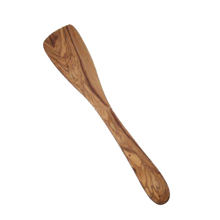Pacific Merchants 12.5 Olivewood Wooden Large Curved Spatula / Turner