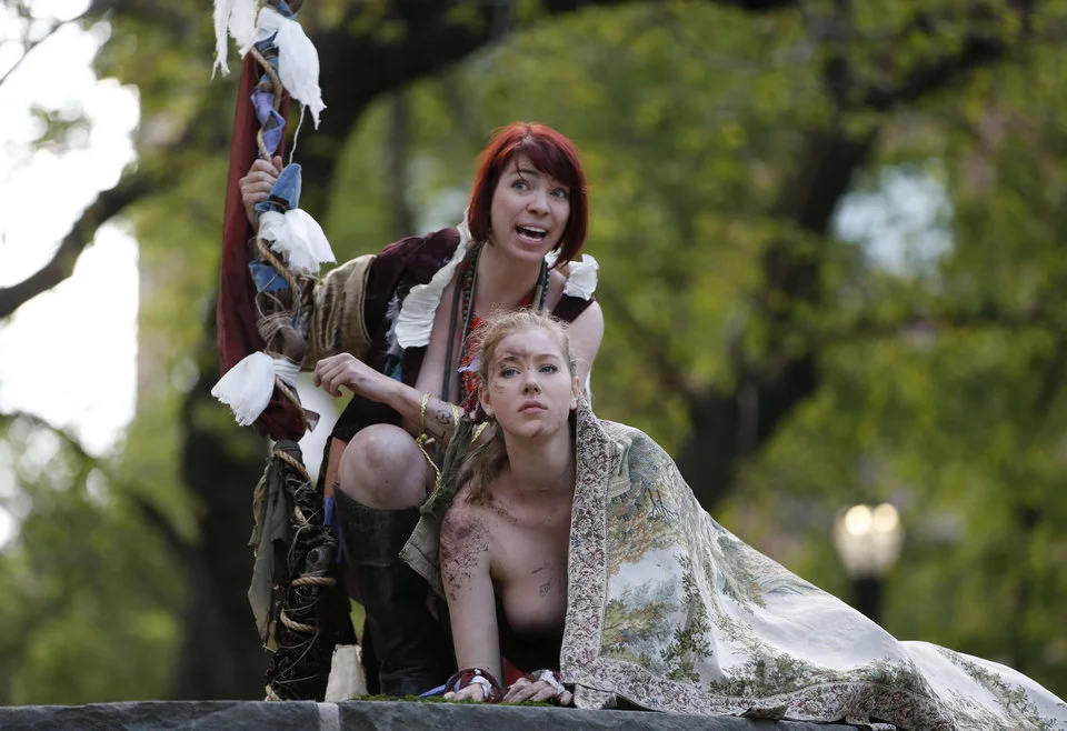 Gina Marie Russell as Prospero and Marisa Roper as Miranda