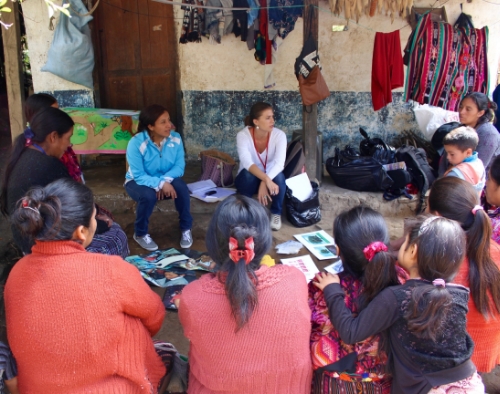 Amy conducting a focus group with Friendship Bridge participants