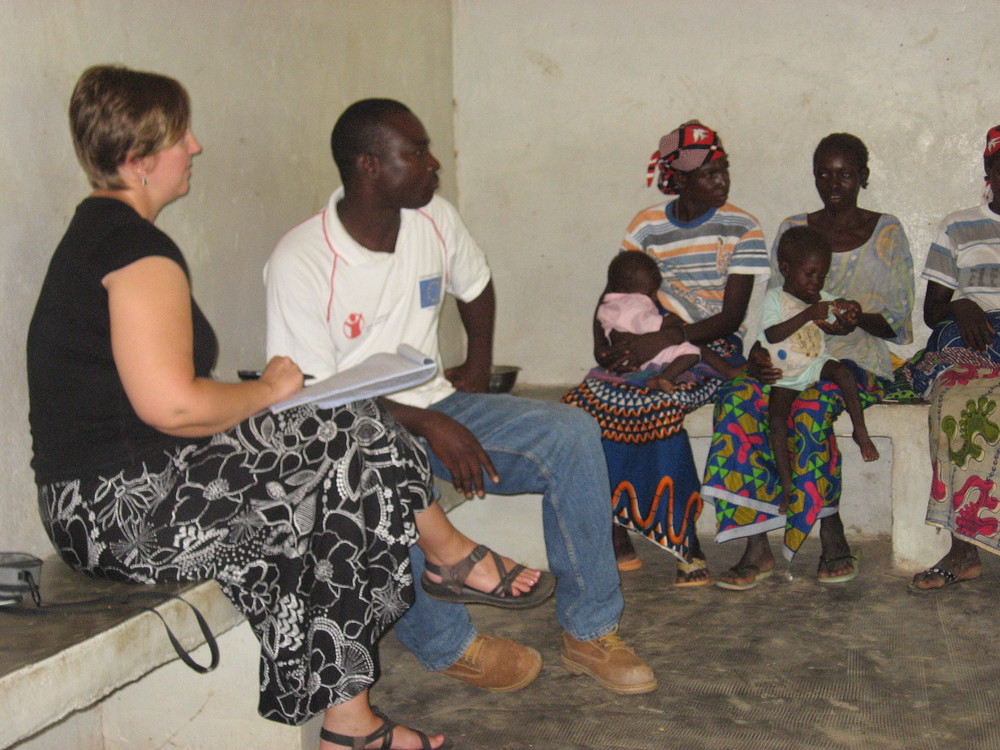 Conducting a focus group in Burkina Faso.