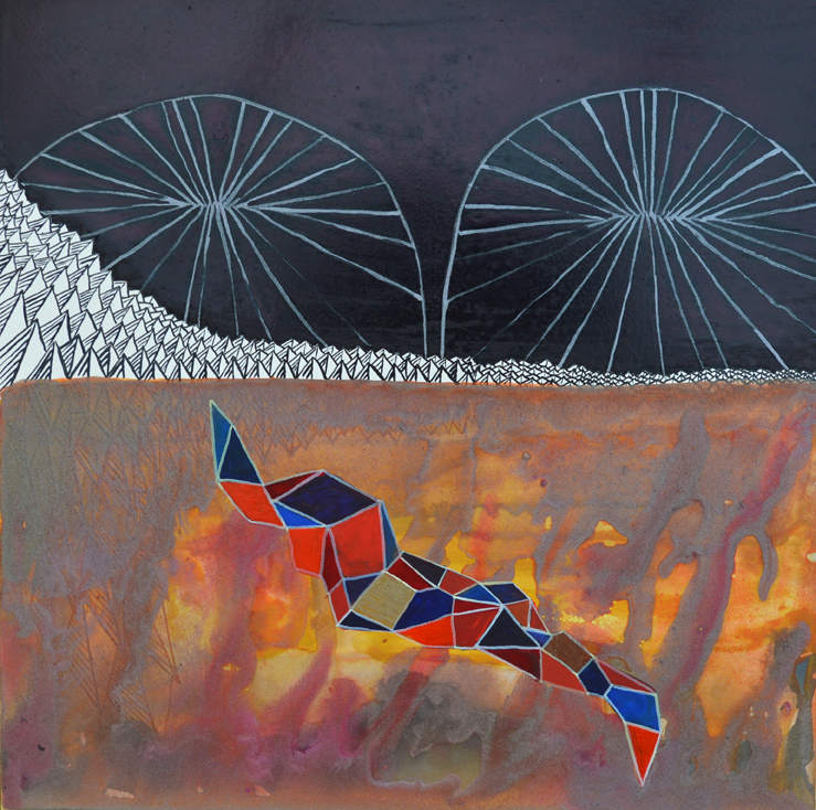   Terrestrial Planet   Gouache, Ink on Clayboard  6” x 6”   