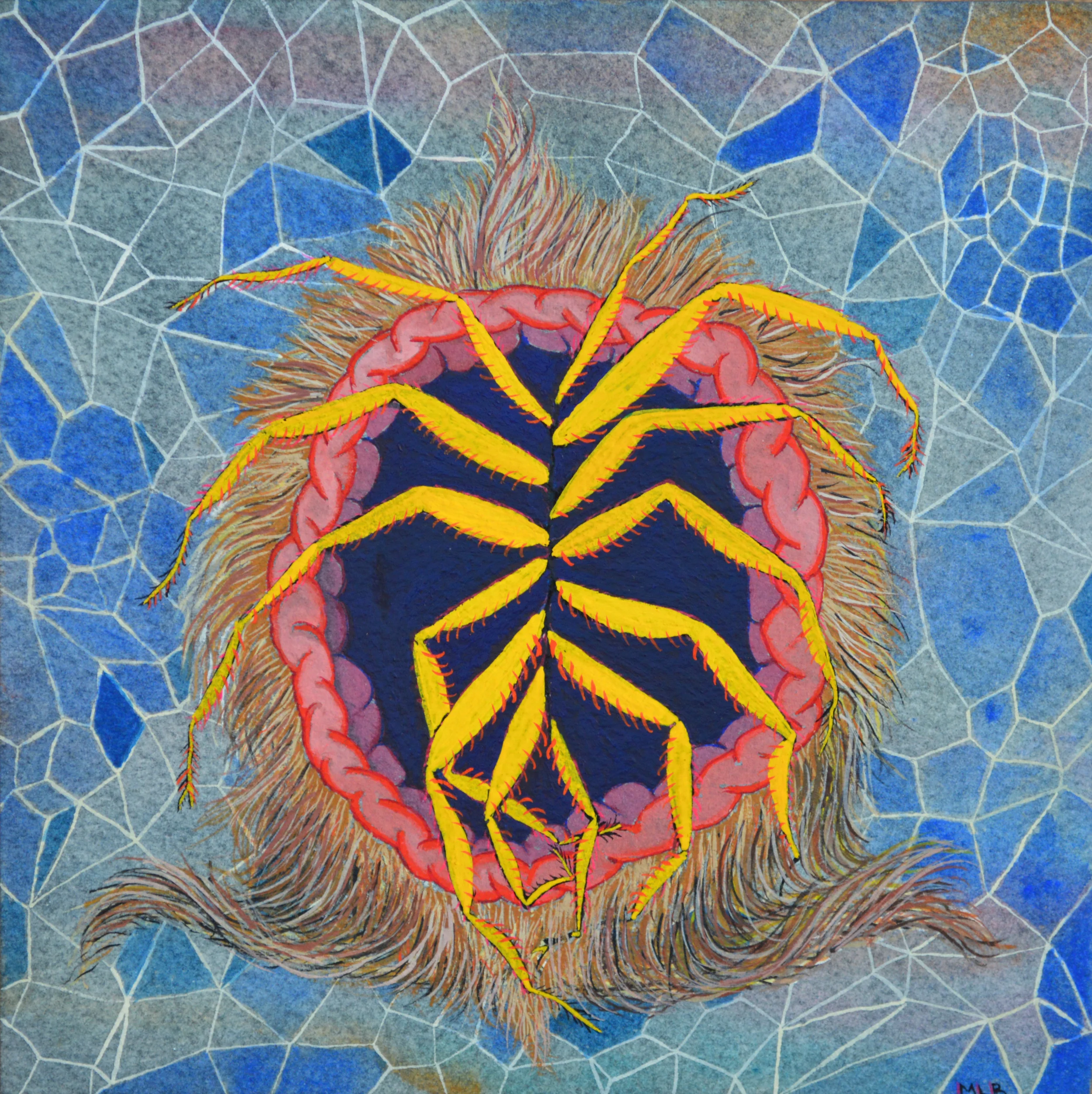   Alien Insect   Gouache on paper  6” x 6”   