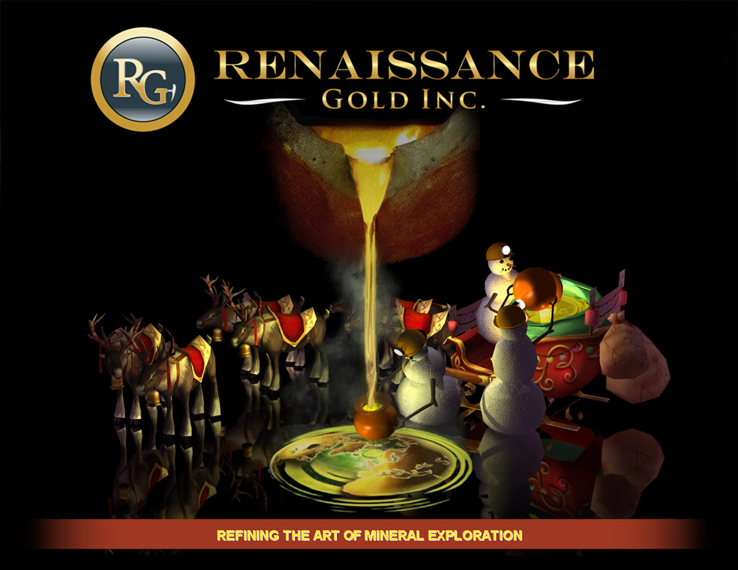 Renaissance Gold Christmas card