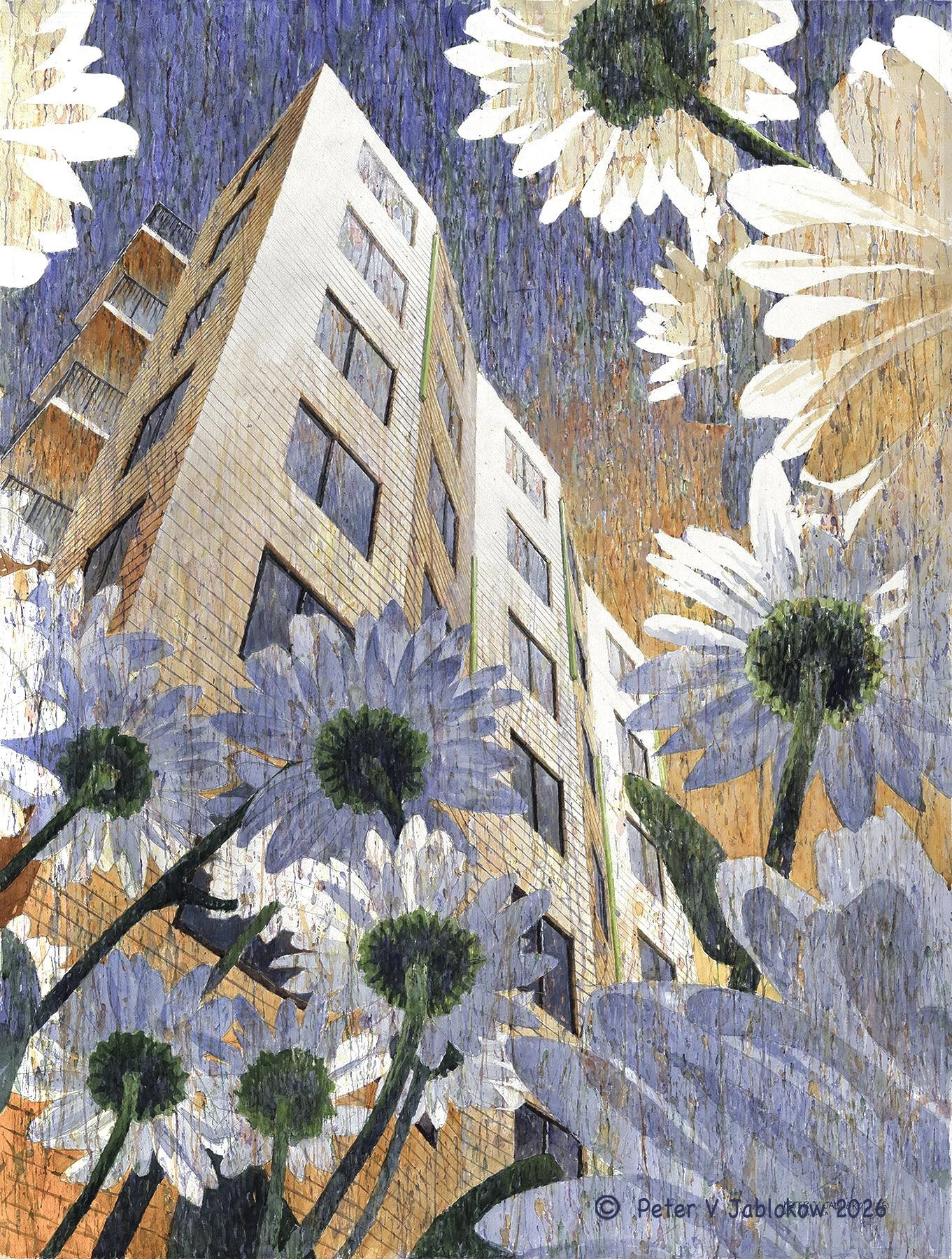 Arbor house with Daisies