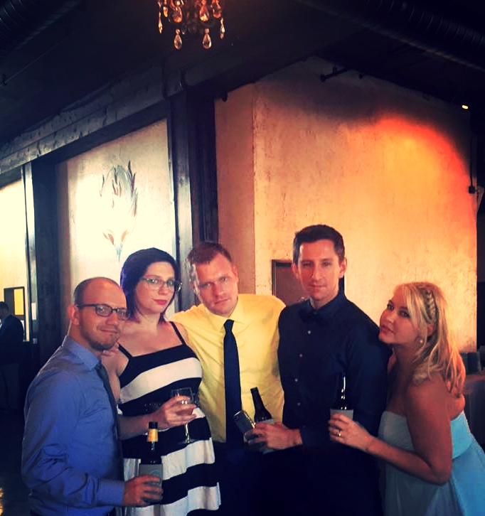 Jordan, Me, Stephen, Kyle, and Heather getting our smize on at the reception