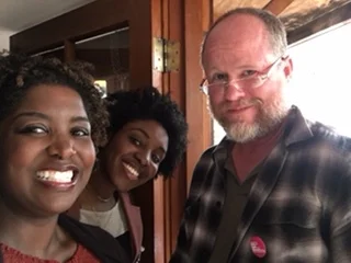  A break on the set of UNLOCKED 