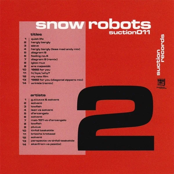 suction011:<br>Various<br>"Snow Robots<br>Volume 2"<br><small>CD/Digital</small>