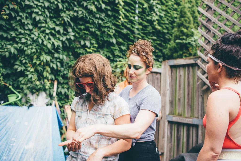 The Log Lady Getting (Her Wig) Pinned