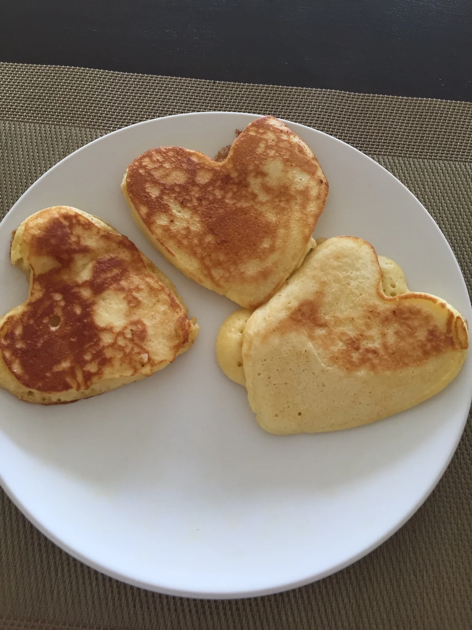 Heart-shaped pancakes courtesy of our host Imran