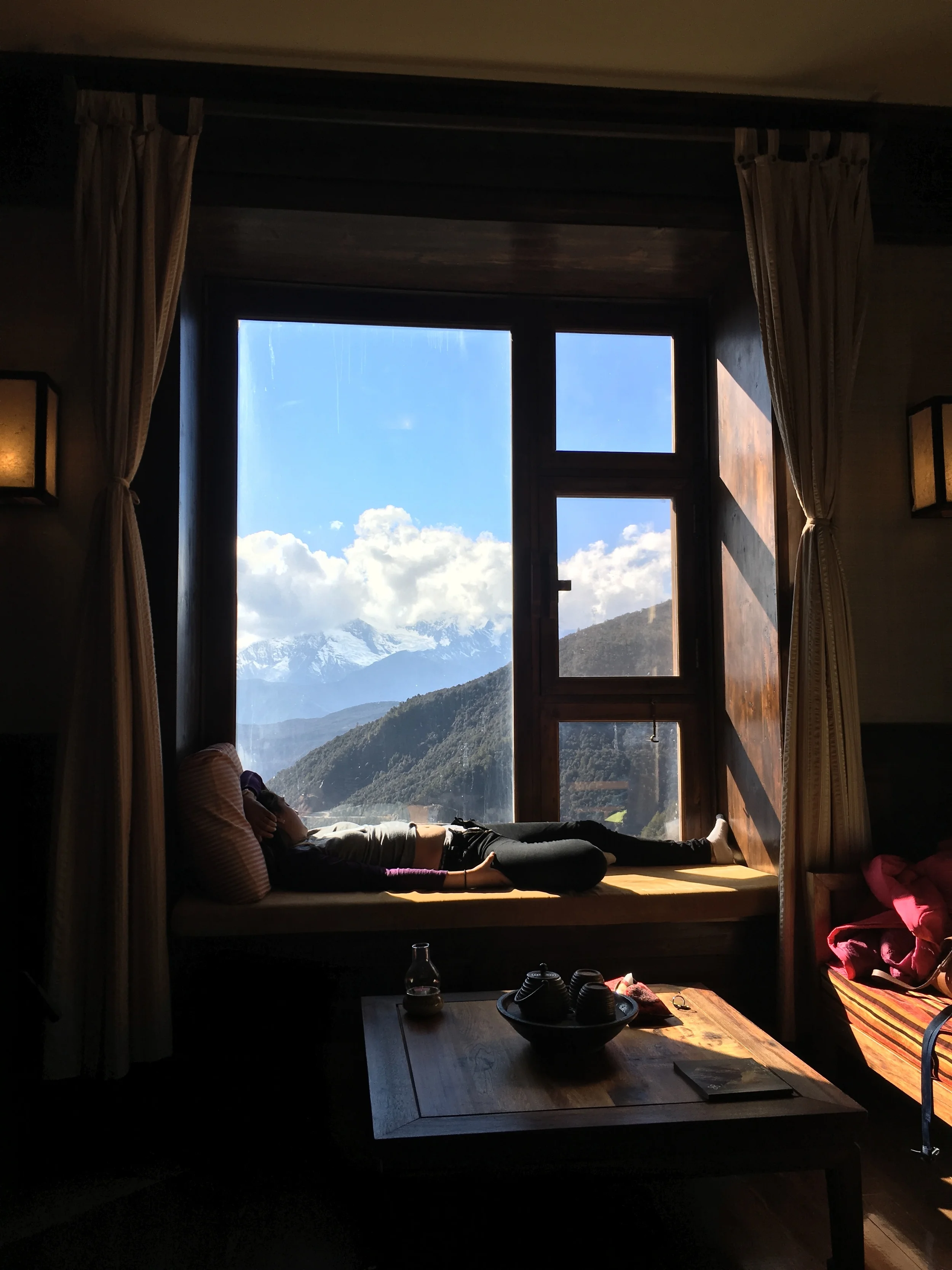 View from our room at Songtsam Meili 