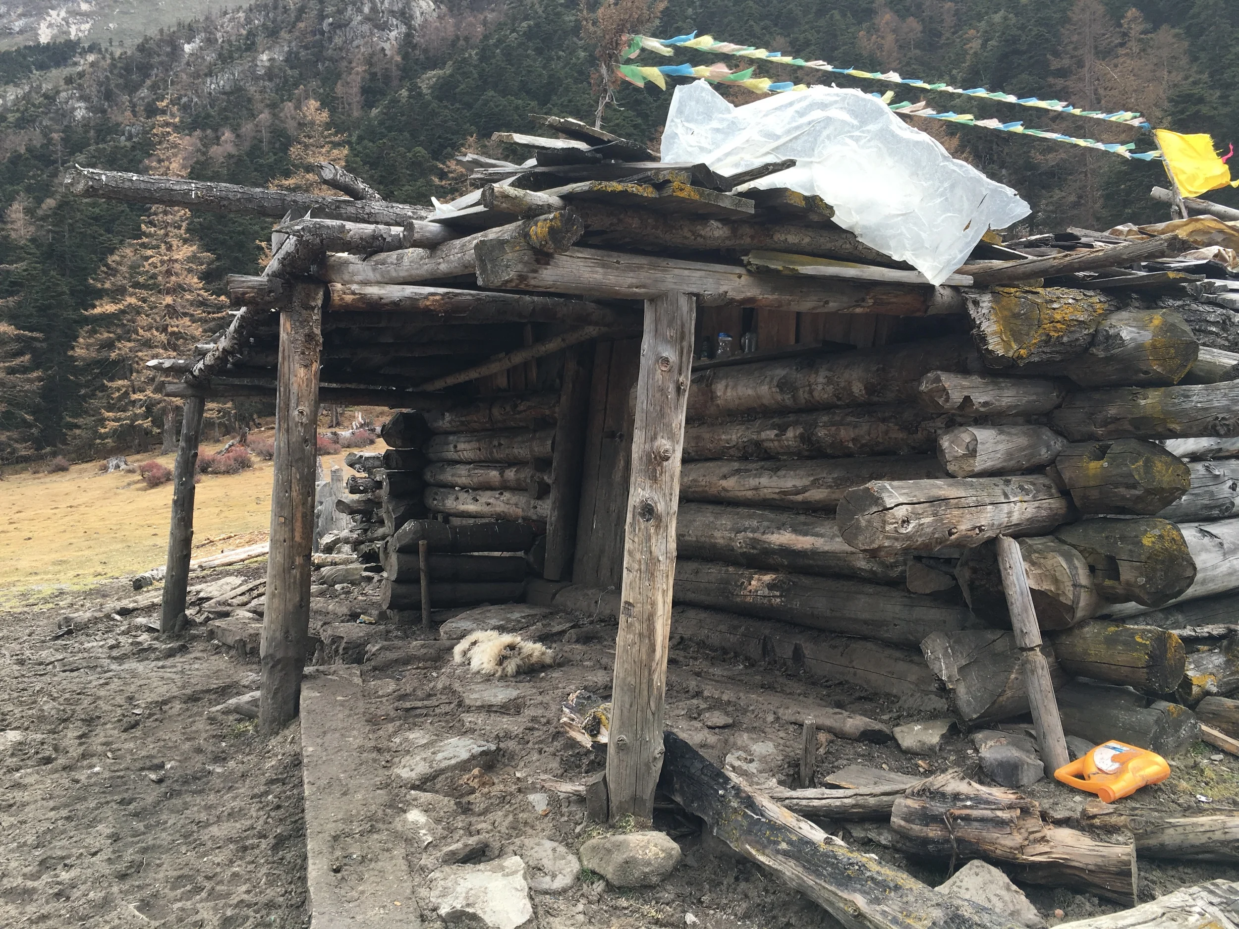Tibetan Nomad house, abandoned for winter