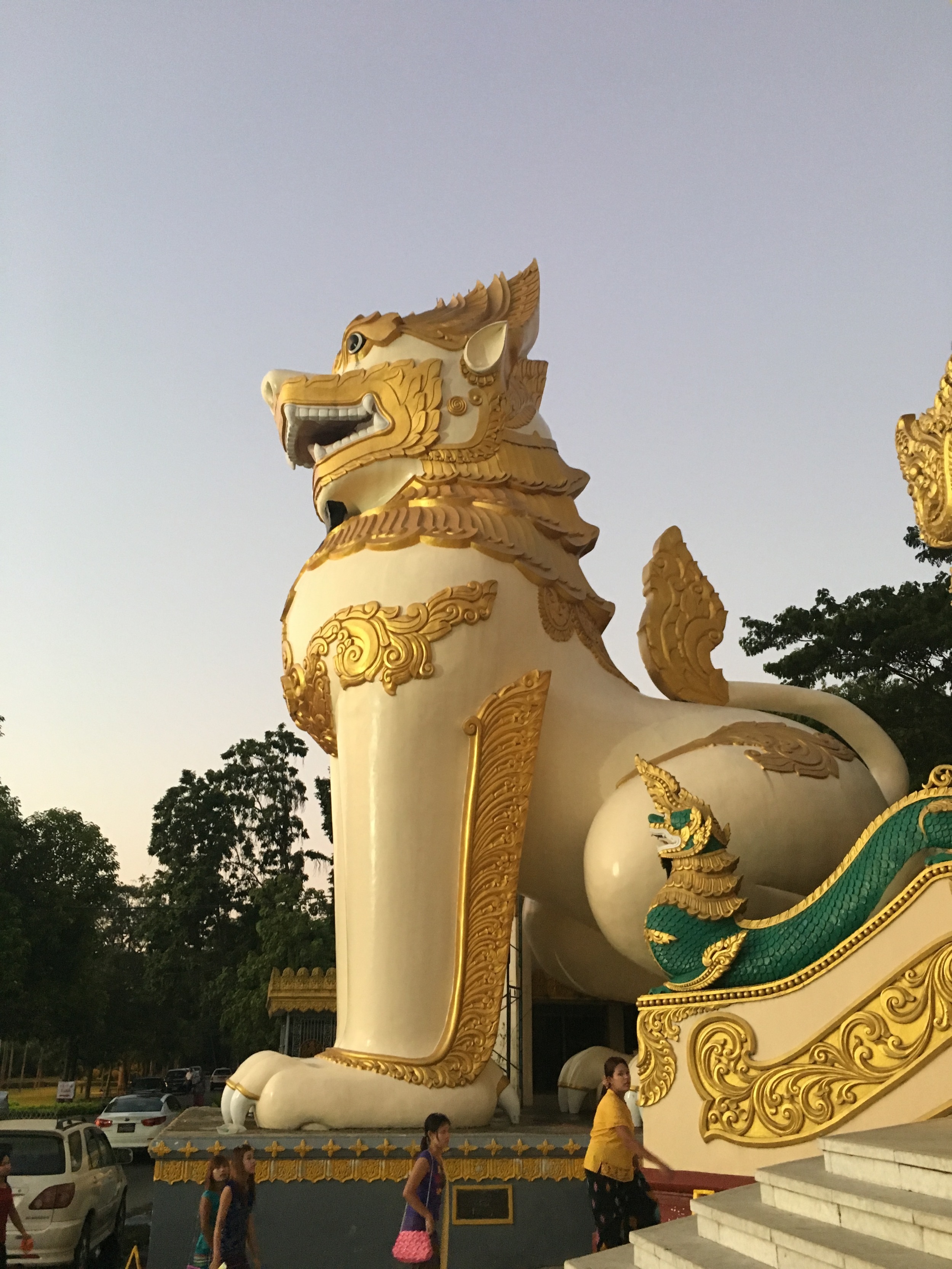 Outside Shwedagon Pagoda