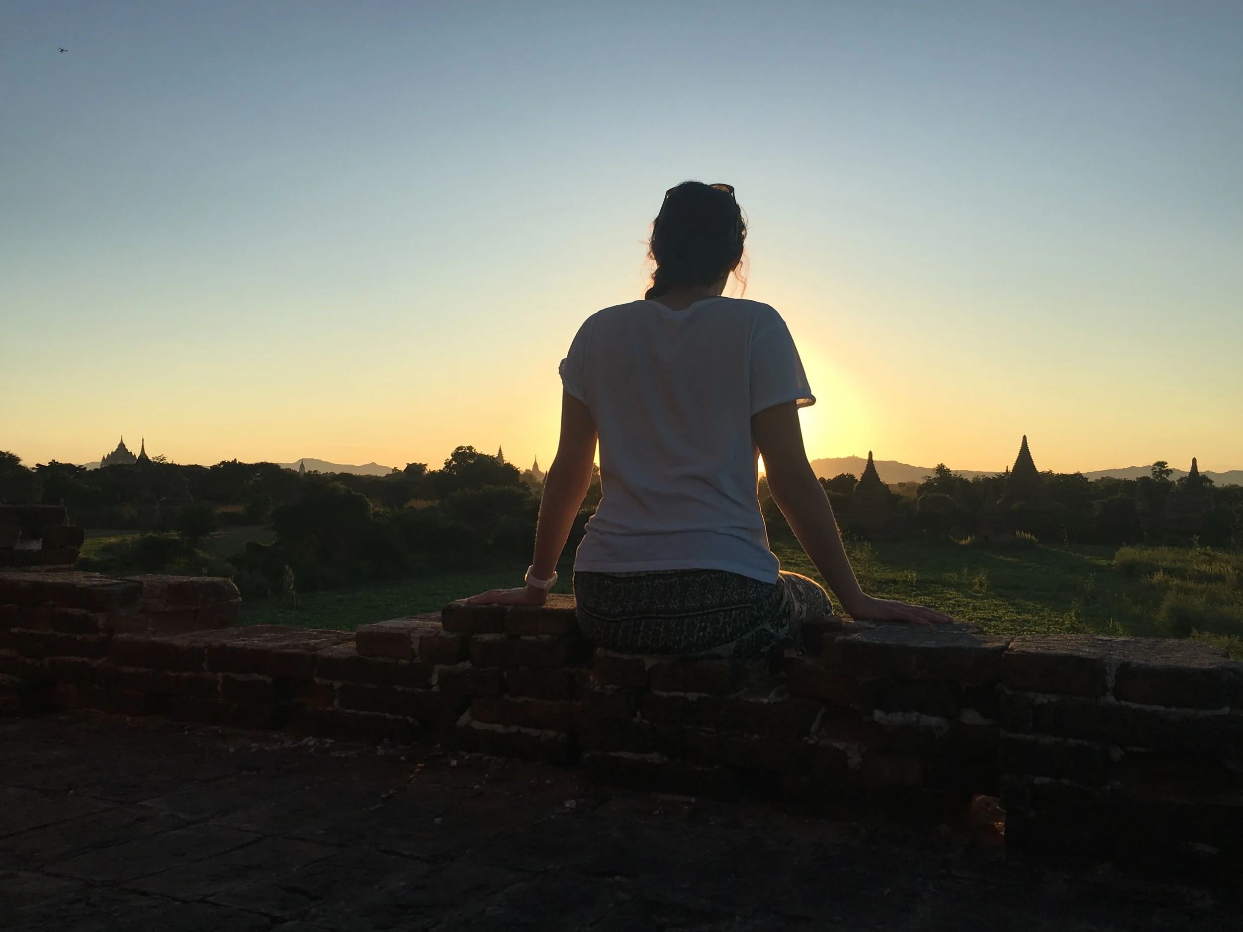 Unreal sunset in Bagan