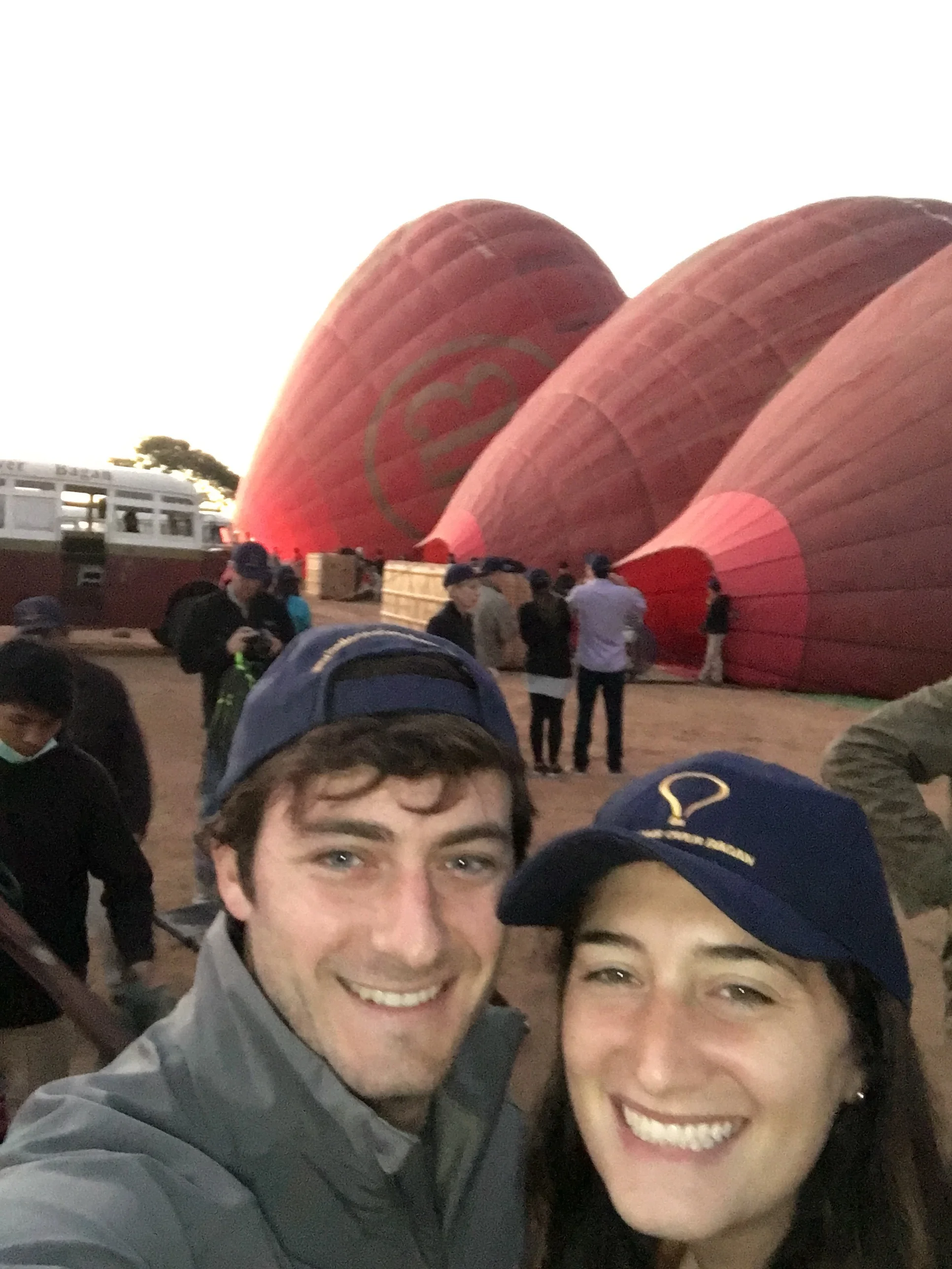 Watching the balloons inflate